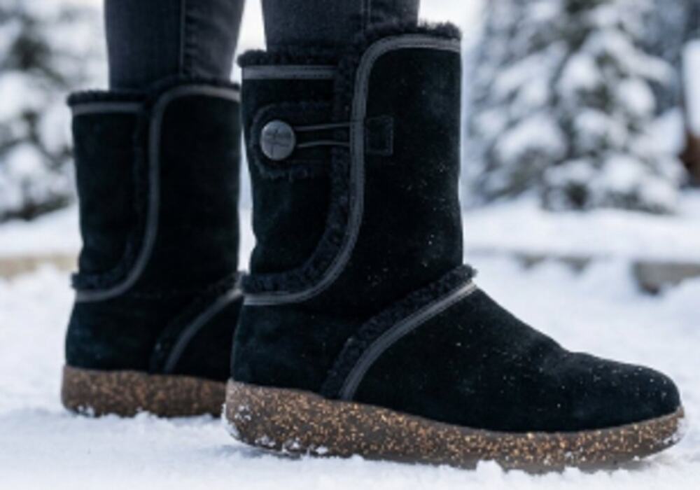 Earth Womens Dream Caraway Black Suede Winter Boots sz 8M